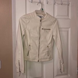 White leather jacket